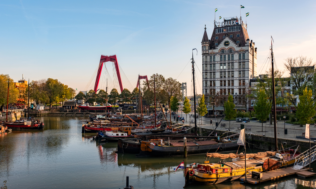 Rotterdam before and after the 1940 bombing