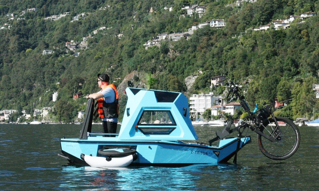 [Video] Meet the Z-Triton, the amphibious e-bike you can sleep in